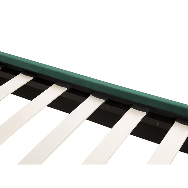 Lit avec sommier Velours FLAYAT 140 x 200 cm Vert émeraude