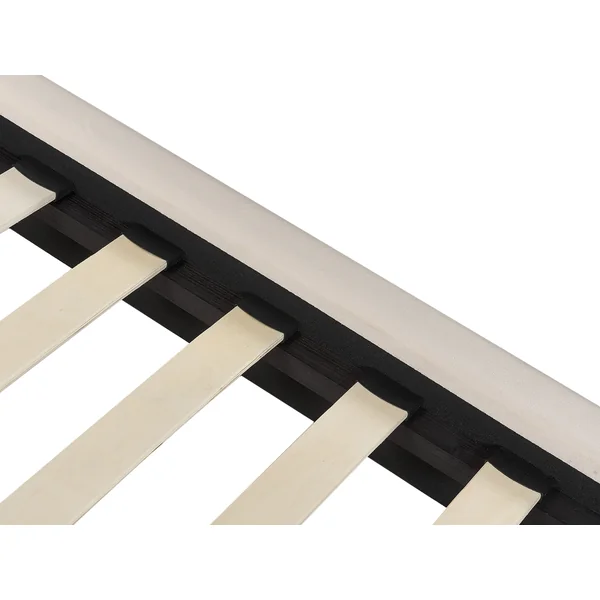 Lit avec sommier Velours FORBACH 140 x 200 cm Beige