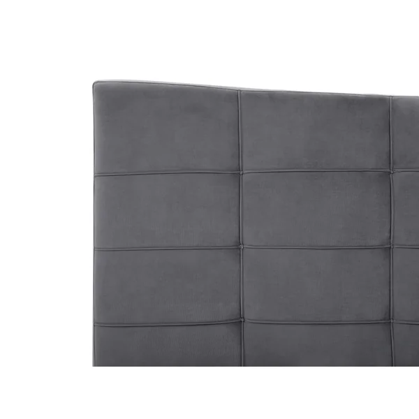 Lit avec sommier Velours LANNION 160 x 200 cm Gris foncé