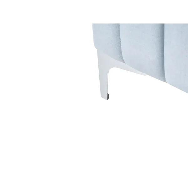 Lit avec sommier Velours LUNAN 120 x 200 cm Bleu clair