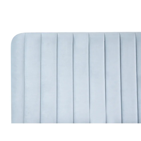 Lit avec sommier Velours LUNAN 180 x 200 cm Bleu clair
