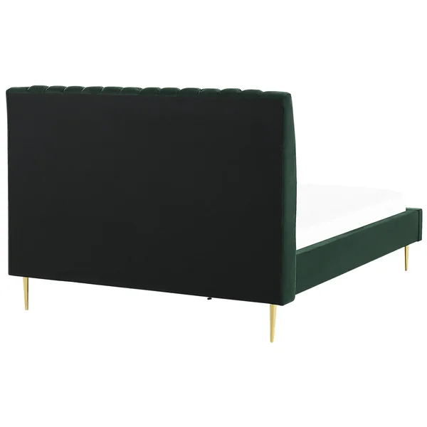 Lit avec sommier Velours MARVILLE 180 x 200 cm Vert émeraude