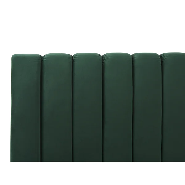 Lit avec sommier Velours MARVILLE 180 x 200 cm Vert émeraude