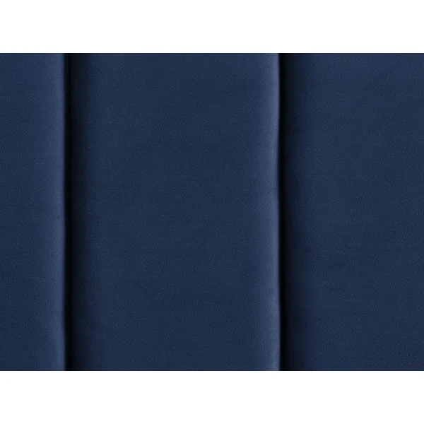 Lit avec sommier Velours VILLETTE 140 x 200 cm Bleu marine