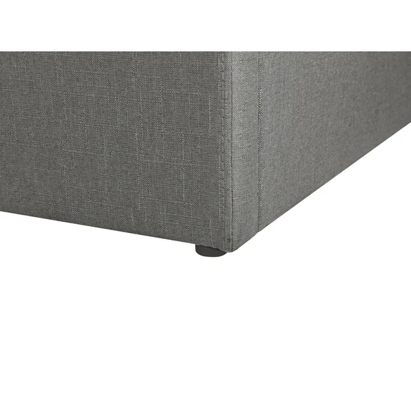 Lit ottoman sans tête de lit Tissu DINAN 140 x 200 cm Gris foncé