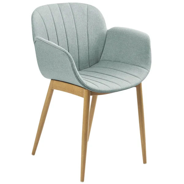 Lot de 2 chaises de salle à manger ALICE Tissu Vert menthe