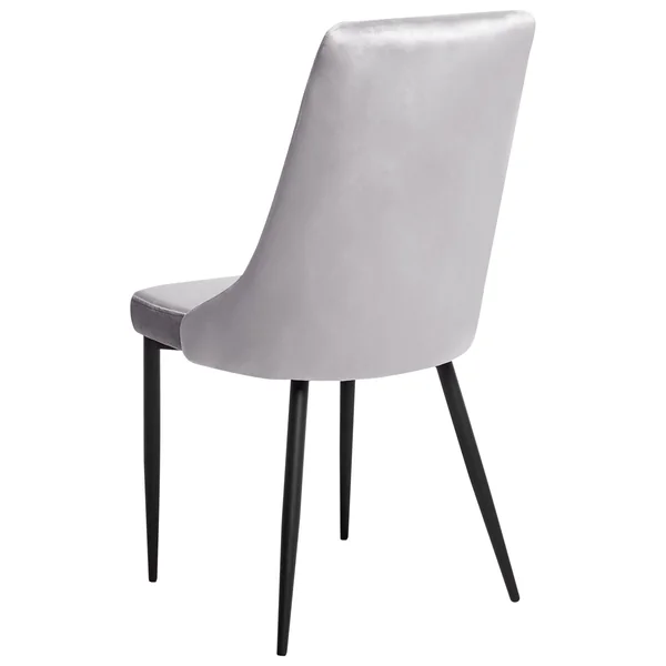 Lot de 2 chaises de salle à manger AVENIR Velours Gris clair