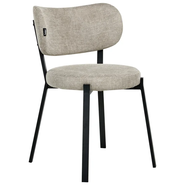 Lot de 2 chaises de salle à manger BRONTE Tissu Beige