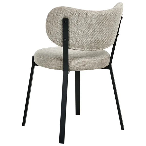 Lot de 2 chaises de salle à manger BRONTE Tissu Beige