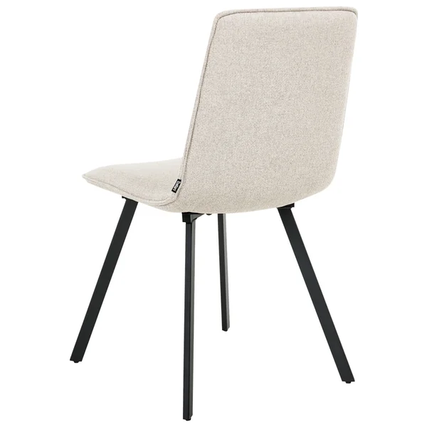 Lot de 2 chaises de salle à manger CARVER Tissu Beige