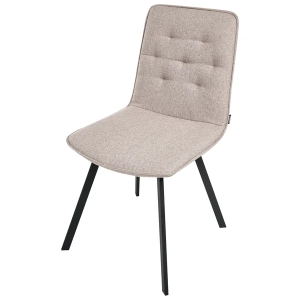 Lot de 2 chaises de salle à manger CARVER Tissu Marron clair