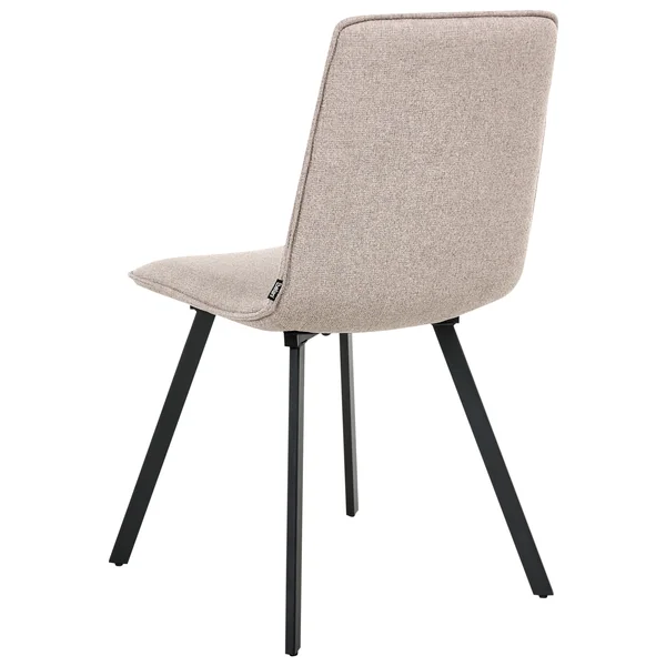 Lot de 2 chaises de salle à manger CARVER Tissu Marron clair