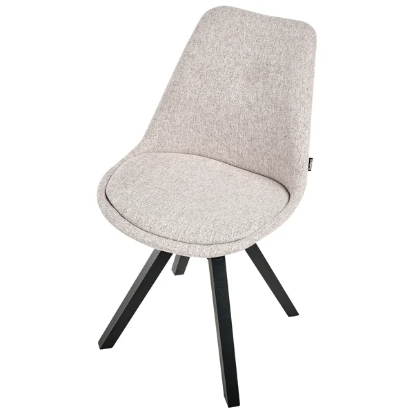 Lot de 2 chaises de salle à manger HEDLEY Tissu Beige