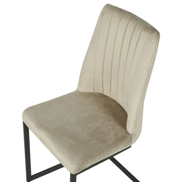 Lot de 2 chaises de salle à manger LAVONIA Velours Taupe
