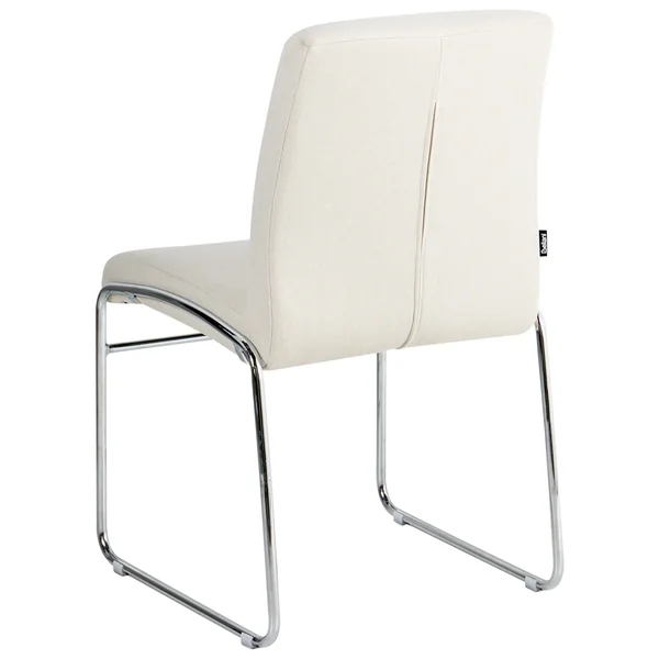 Lot de 2 chaises de salle à manger LECCO Tissu Beige clair