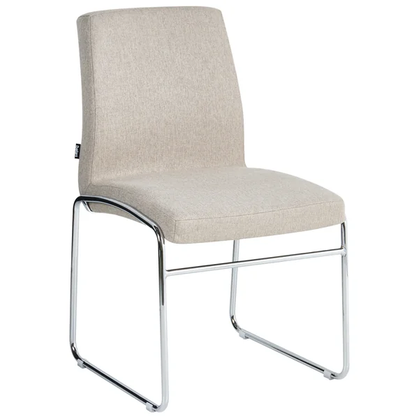Lot de 2 chaises de salle à manger LECCO Tissu Beige