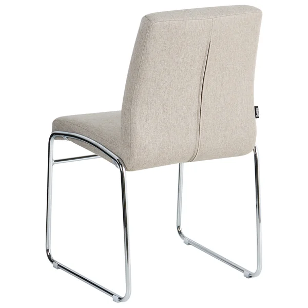 Lot de 2 chaises de salle à manger LECCO Tissu Beige