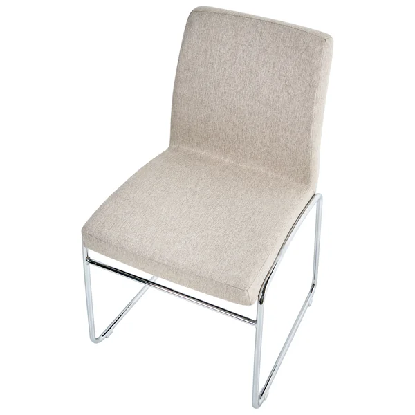Lot de 2 chaises de salle à manger LECCO Tissu Beige