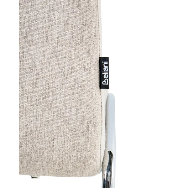 Lot de 2 chaises de salle à manger LECCO Tissu Beige