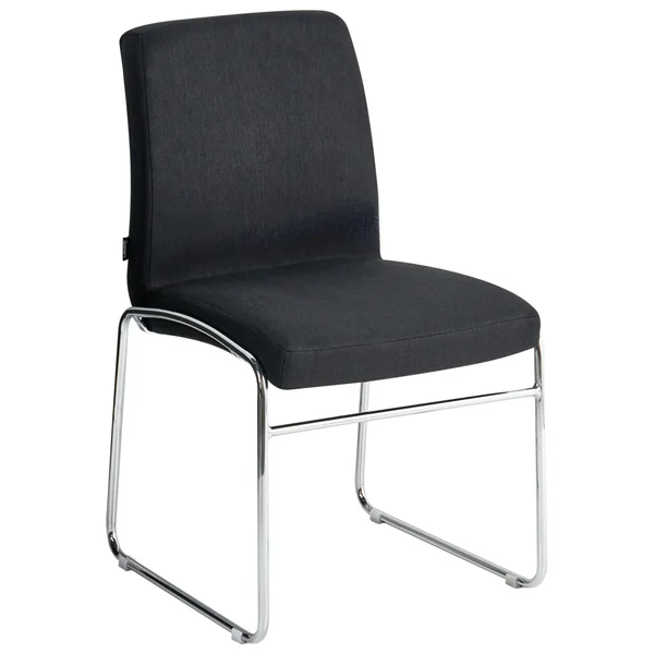 Lot de 2 chaises de salle à manger LECCO Tissu Noir