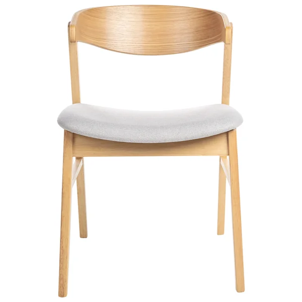 Lot de 2 chaises de salle à manger LILLY Tissu Marron clair/gris