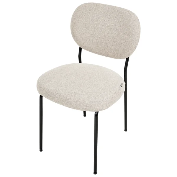 Lot de 2 chaises de salle à manger LOLETA Tissu Beige clair