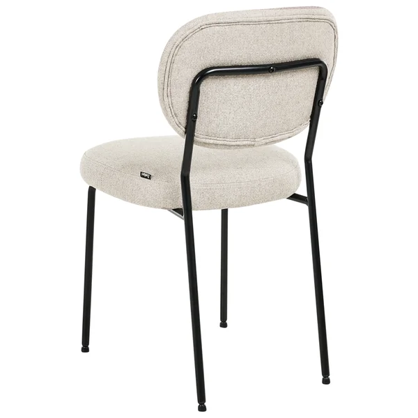 Lot de 2 chaises de salle à manger LOLETA Tissu Beige clair