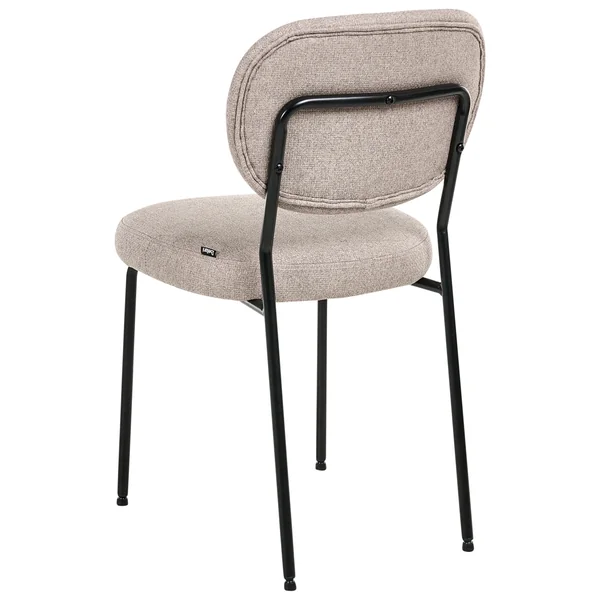 Lot de 2 chaises de salle à manger LOLETA Tissu Marron clair