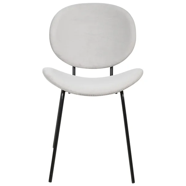 Lot de 2 chaises de salle à manger LUANA Velours Gris clair