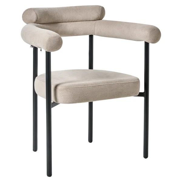 Lot de 2 chaises de salle à manger LYNEY Tissu Beige