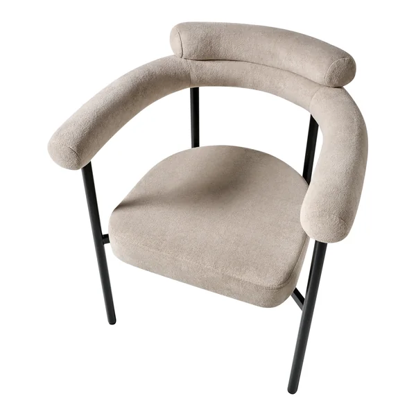 Lot de 2 chaises de salle à manger LYNEY Tissu Beige