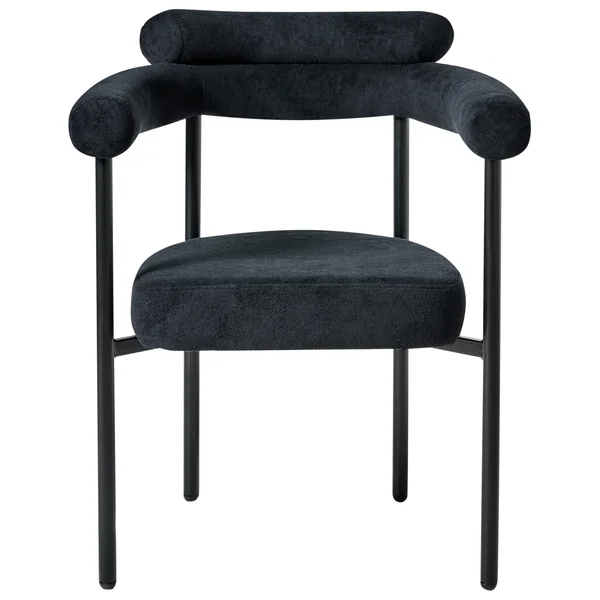 Lot de 2 chaises de salle à manger LYNEY Tissu Noir