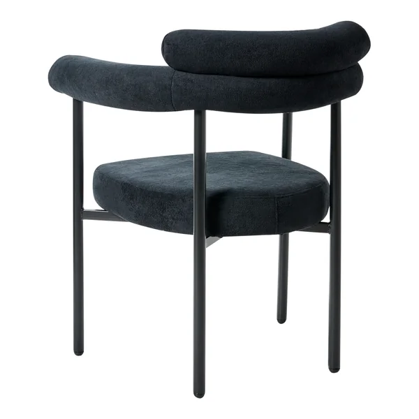 Lot de 2 chaises de salle à manger LYNEY Tissu Noir