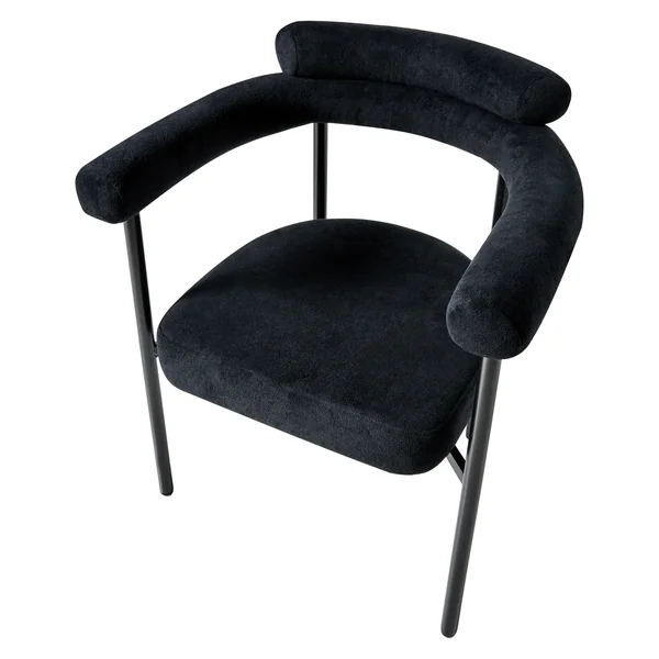 Lot de 2 chaises de salle à manger LYNEY Tissu Noir
