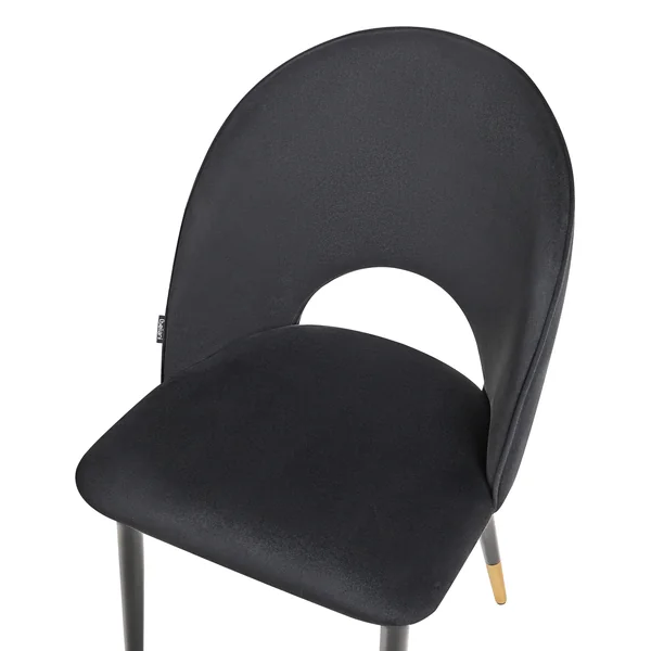 Lot de 2 chaises de salle à manger MAGALIA Velours Noir