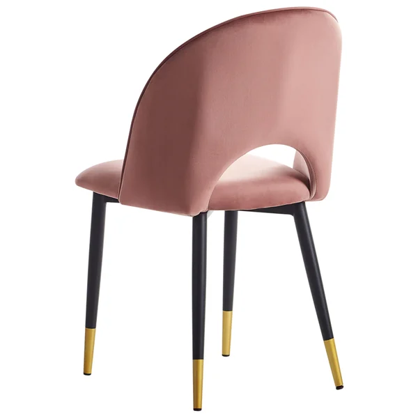 Lot de 2 chaises de salle à manger MAGALIA Velours Rose