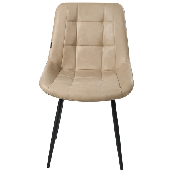 Lot de 2 chaises de salle à manger MELROSE Cuir PU Beige