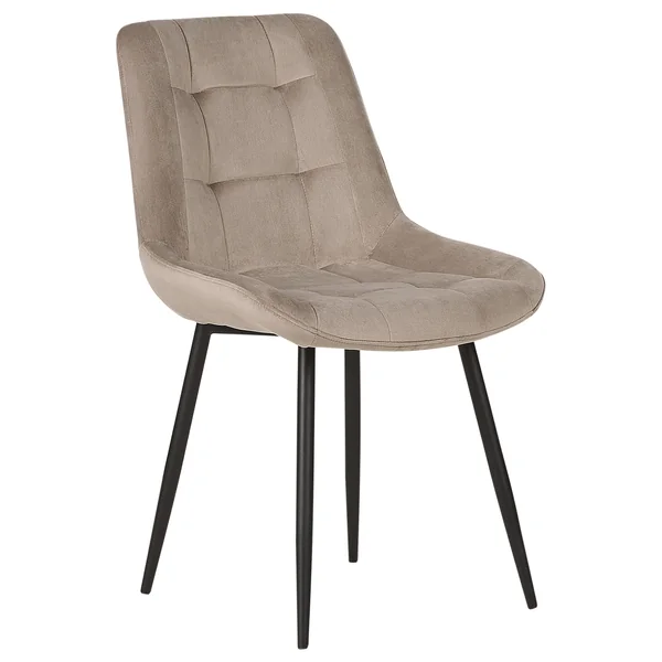 Lot de 2 chaises de salle à manger MELROSE Velours Taupe