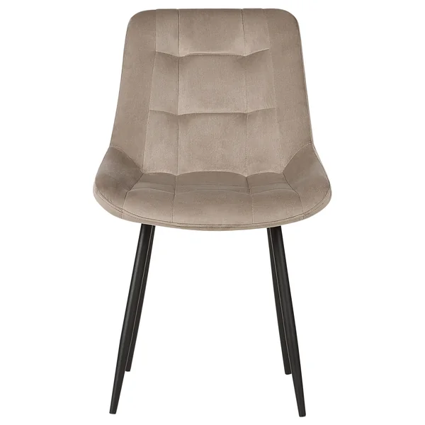 Lot de 2 chaises de salle à manger MELROSE Velours Taupe