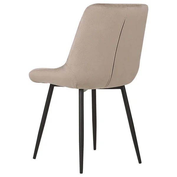 Lot de 2 chaises de salle à manger MELROSE Velours Taupe