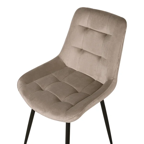 Lot de 2 chaises de salle à manger MELROSE Velours Taupe