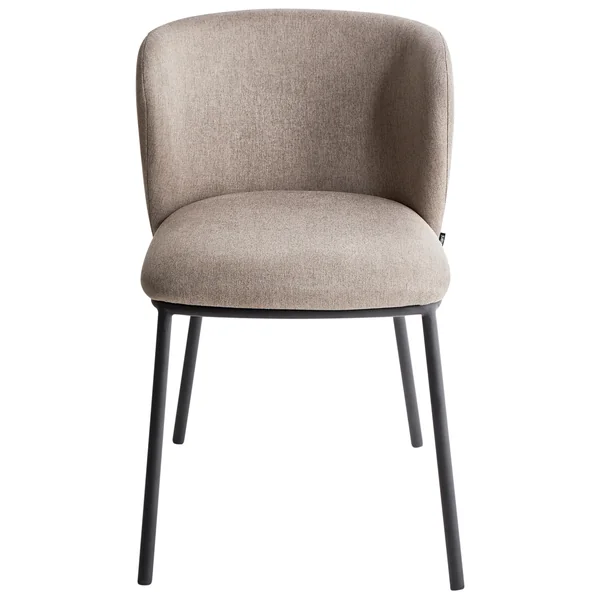 Lot de 2 chaises de salle à manger MINA Tissu Taupe
