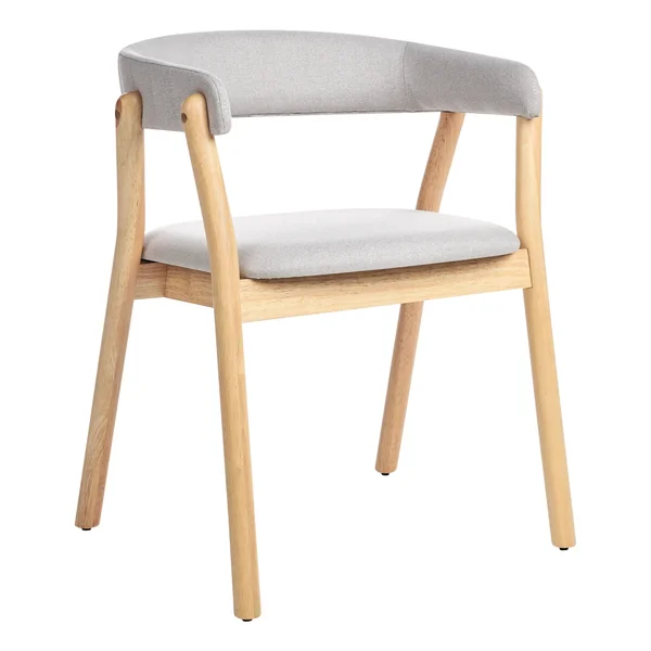 Lot de 2 chaises de salle à manger MYLO Tissu Marron clair/gris