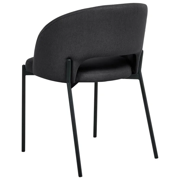 Lot de 2 chaises de salle à manger PENNY Tissu Noir
