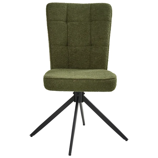 Lot de 2 chaises de salle à manger RYAN Bouclé Vert