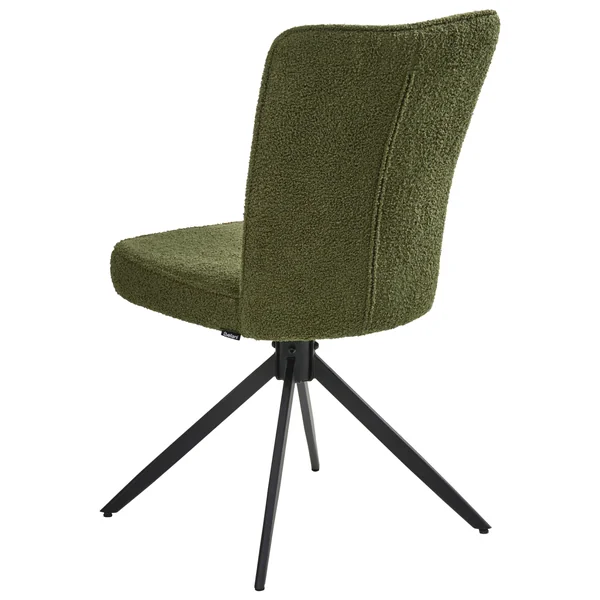 Lot de 2 chaises de salle à manger RYAN Bouclé Vert