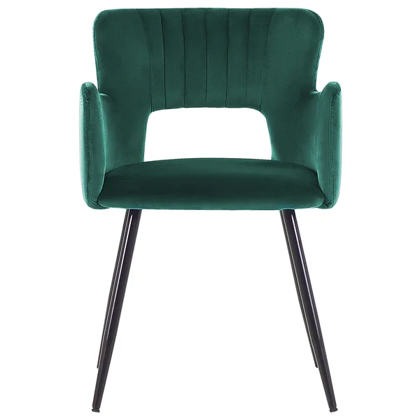 Lot de 2 chaises de salle à manger SANILAC Velours Vert émeraude