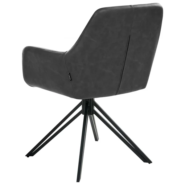 Lot de 2 chaises de salle à manger SANSARC Cuir PU Noir