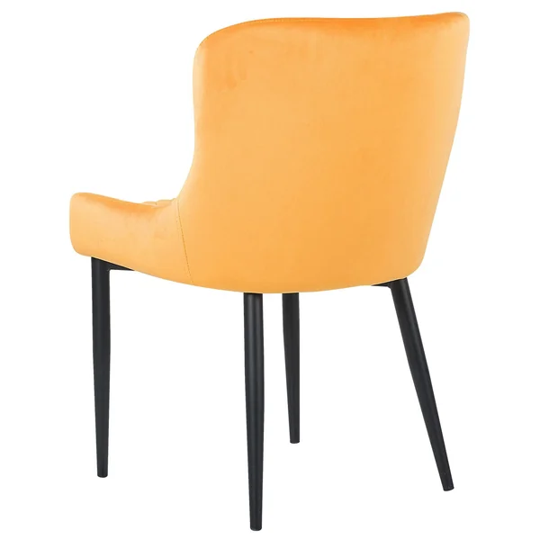 Lot de 2 chaises de salle à manger SOLANO Velours Jaune
