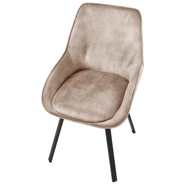 Lot de 2 chaises de salle à manger TERLTON Velours Beige